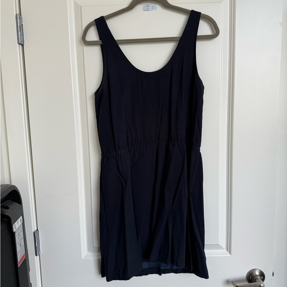 J. Crew Casual Navy Sheath Dress Scoop Neck Sleeveless